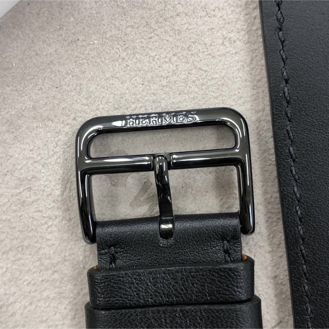 Apple Watch - アップルウォッチ 44mm.エルメス 黒レザーベルト