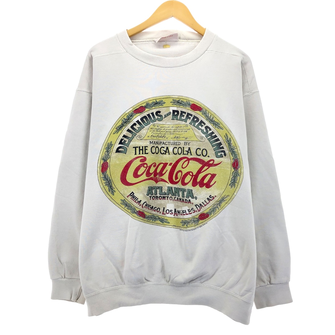 古着 90年代 COCA-COLA コカコーラ プリントスウェットシャツ