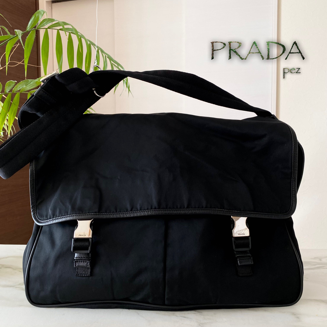 極美品 PRADA プラダ 約18万 テスート ショルダーバッグ