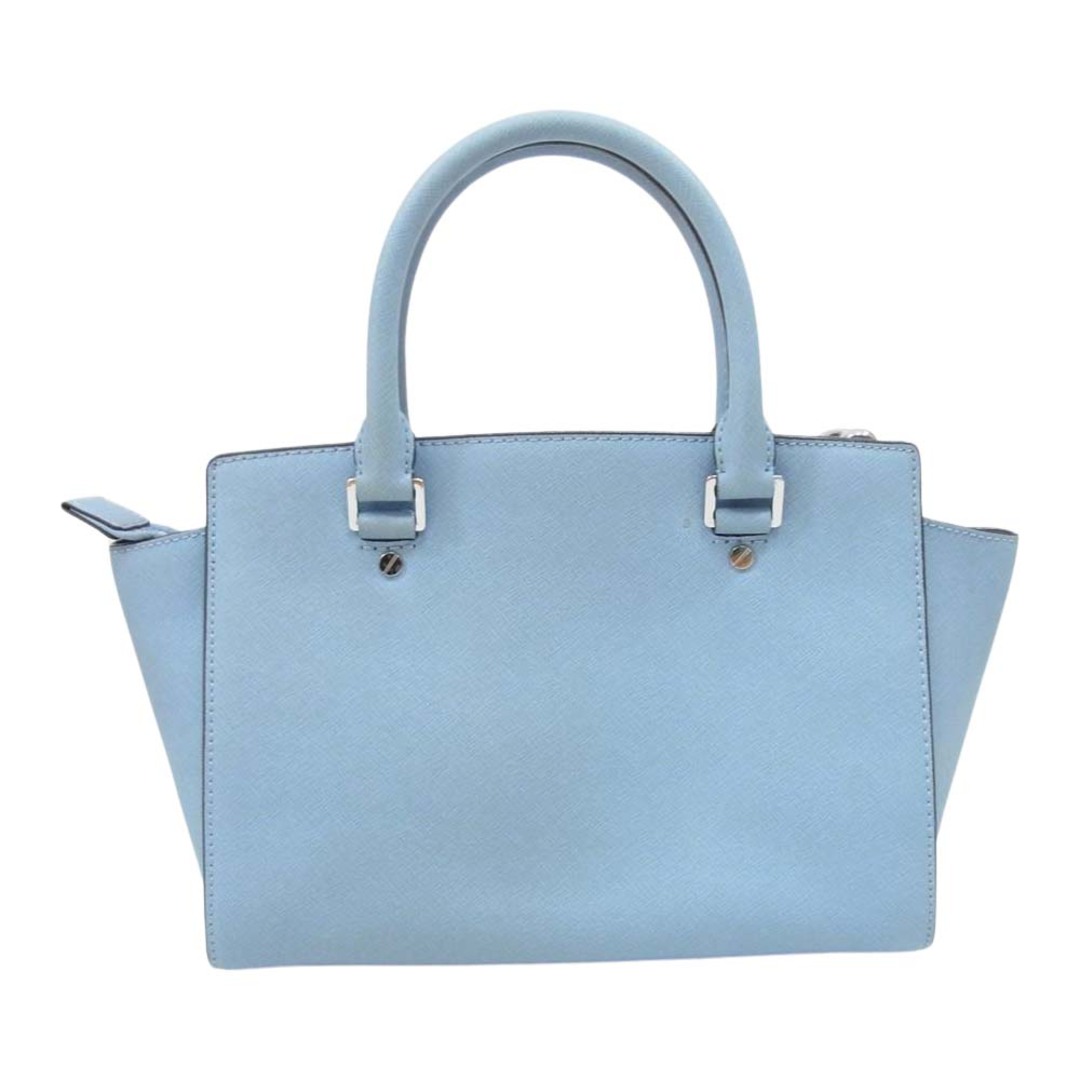 Michael Kors マイケルコース Selma Large Saffiano Sky Blue　レザー ショルダー バッグ ライトブルー系【中古】