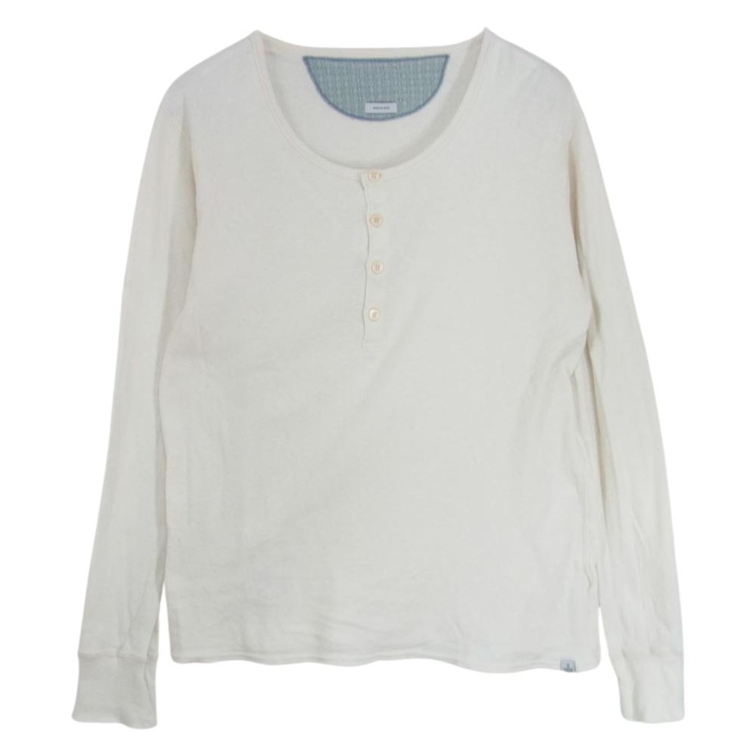 VISVIM ビズビム Ｔシャツ 13AW 0113205010056 PLAIN VINTAGE HENLEY L/S プレーン ヴィンテージ ヘンリーネック 長袖 ワッフル Tシャツ オフホワイト系 2約51cm袖丈