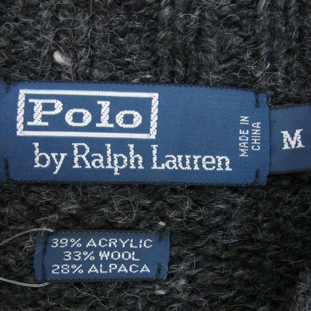 POLO RALPH LAUREN(ポロラルフローレン)のPOLO RALPH LAUREN ポロ・ラルフローレン エルボーパッチ アルパカ混 Vネック ニット セーター グレー系 M【美品】【中古】 メンズのトップス(ニット/セーター)の商品写真