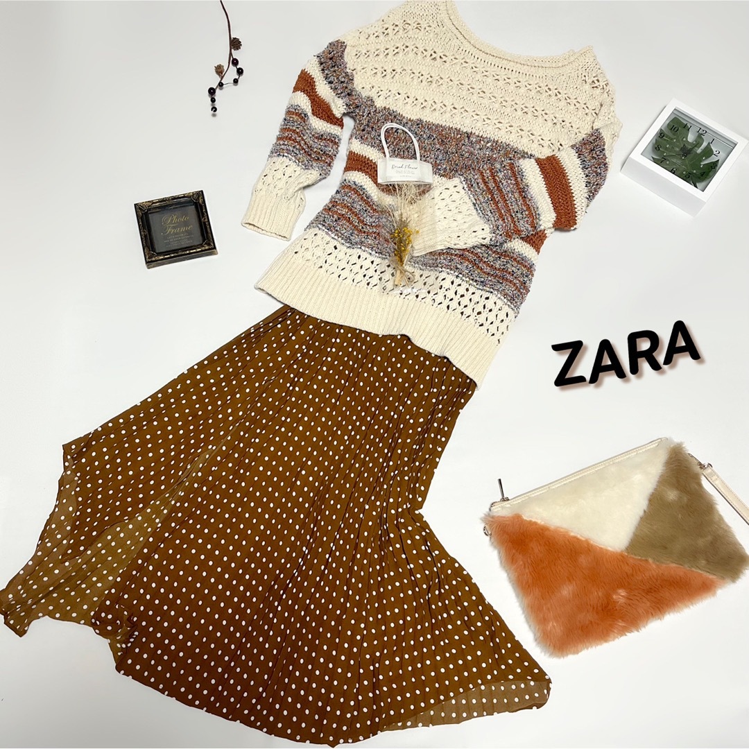 ZARA(ザラ)の【2点セット】 ニットトップス + ロングスカート レディースのレディース その他(セット/コーデ)の商品写真