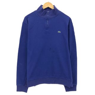 ラコステ(LACOSTE)の古着 ラコステ LACOSTE リバースウィーブタイプ ハーフジップスウェットシャツ トレーナー メンズXXXL /eaa330916(スウェット)