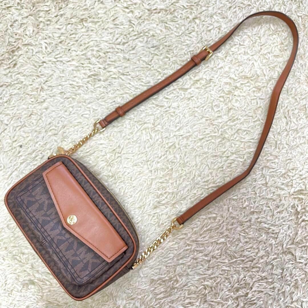 MICHAELE KORS マイケルコース チェーンストラップバッグ 茶