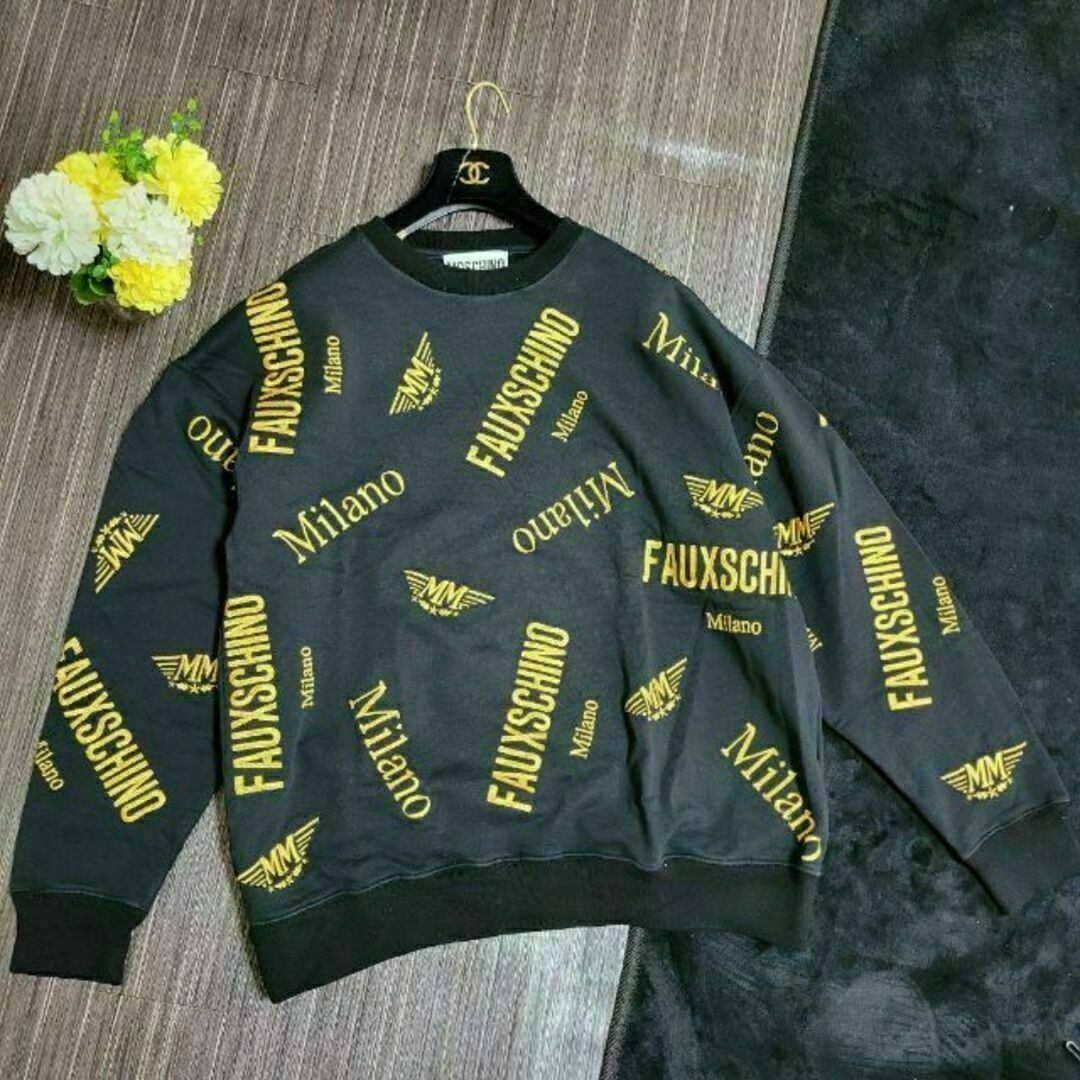 MOSCHINO - MOSCHINO かっこいい ロゴ 刺繍 トレーナー スウェット