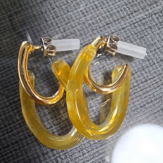 ブラウン×ゴールド　ピアス(ピアス)