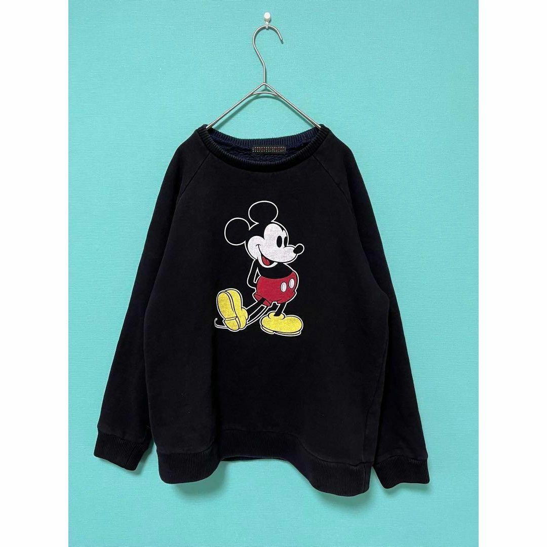 Disney(ディズニー)のビンテージ古着　Disney ミッキーマウス　スウェット　トレーナー メンズのトップス(スウェット)の商品写真
