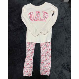 ギャップ(GAP)のGAP 女の子　花柄ロゴTシャツ(Tシャツ/カットソー)