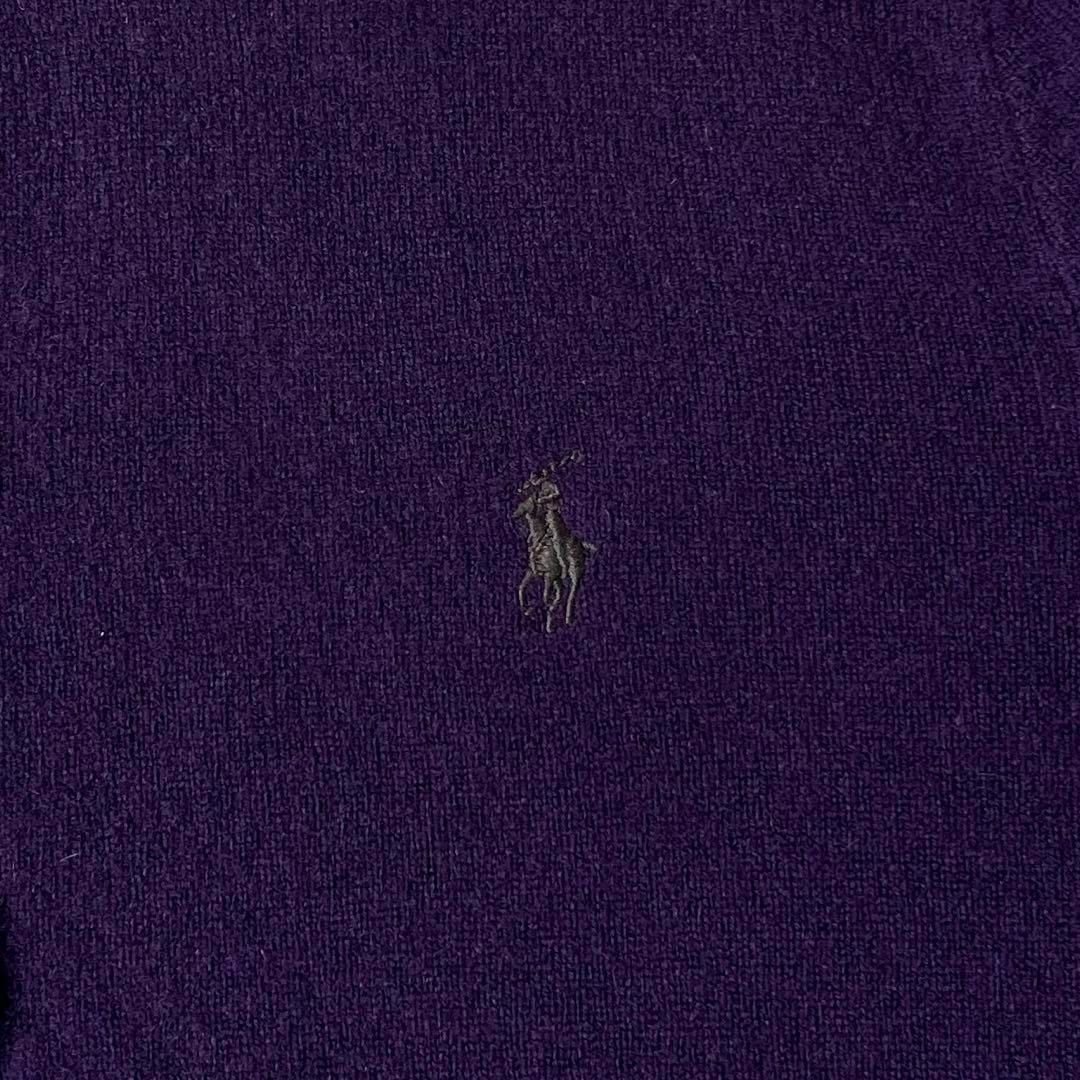 Ralph Lauren(ラルフローレン)のラルフローレン ニット カーディガン 毛 ウール カシミヤ 紫 パープル レディースのトップス(カーディガン)の商品写真