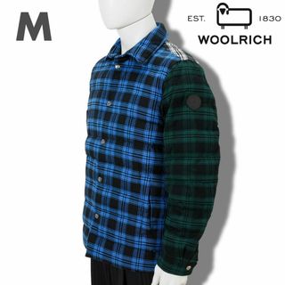 ウールリッチ(WOOLRICH)の新品 Woolrich チェック シャツダウンジャケット M(ダウンジャケット)