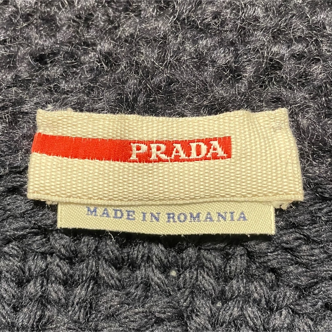 PRADA(プラダ)の本物 プラダ ニット ポンチョ カーディガン ジャケット 40 ネイビー 紺 レディースのジャケット/アウター(ポンチョ)の商品写真