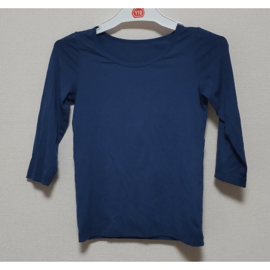 UNIQLO(ユニクロ)のユニクロ ヒートテックUネックT（9分袖）【110】① キッズ/ベビー/マタニティのキッズ服男の子用(90cm~)(Tシャツ/カットソー)の商品写真