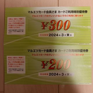 マルエツカード会員 特別優待券 500円(ショッピング)