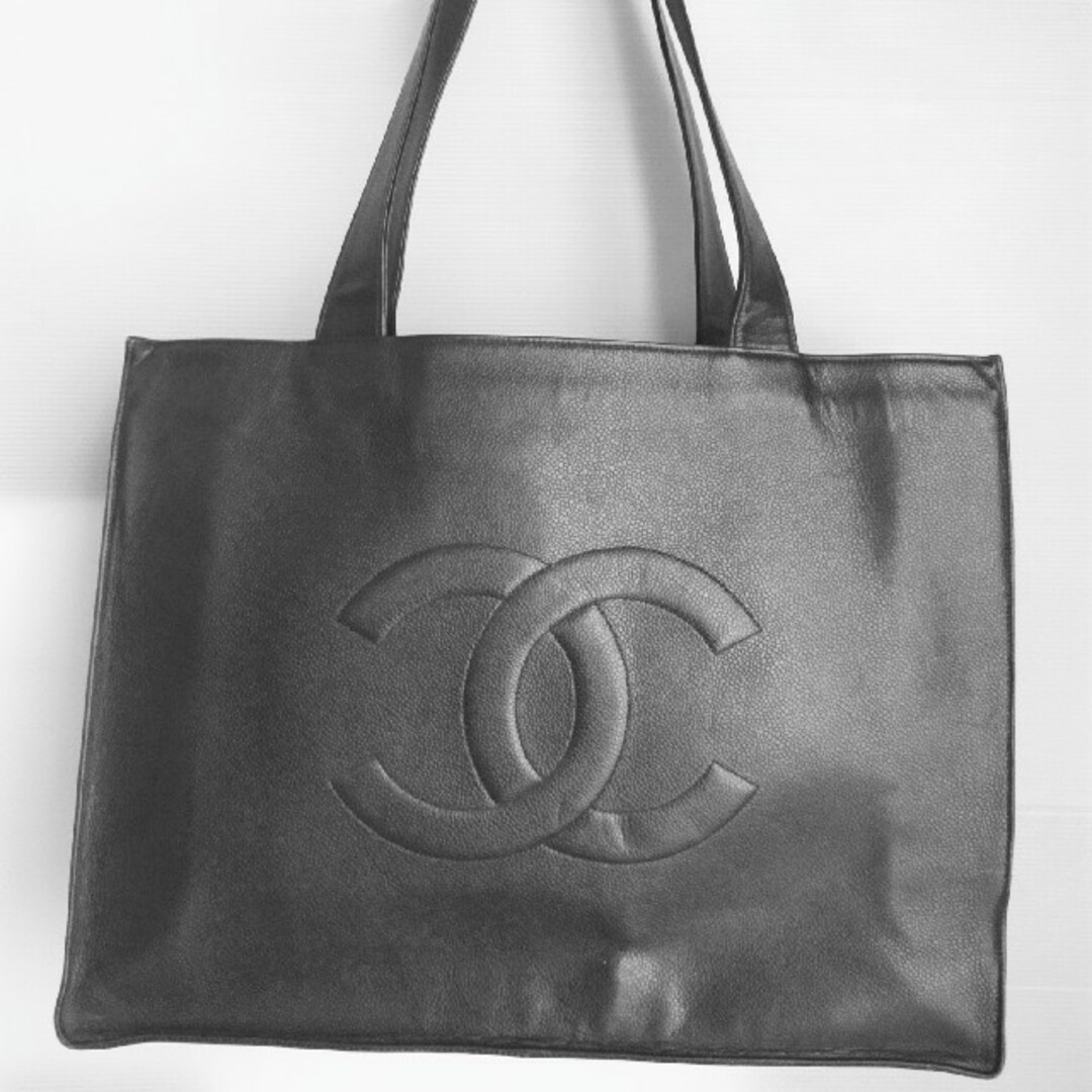 SALE シャネル CHANEL ショルダー トートバッグ大 黒レディース