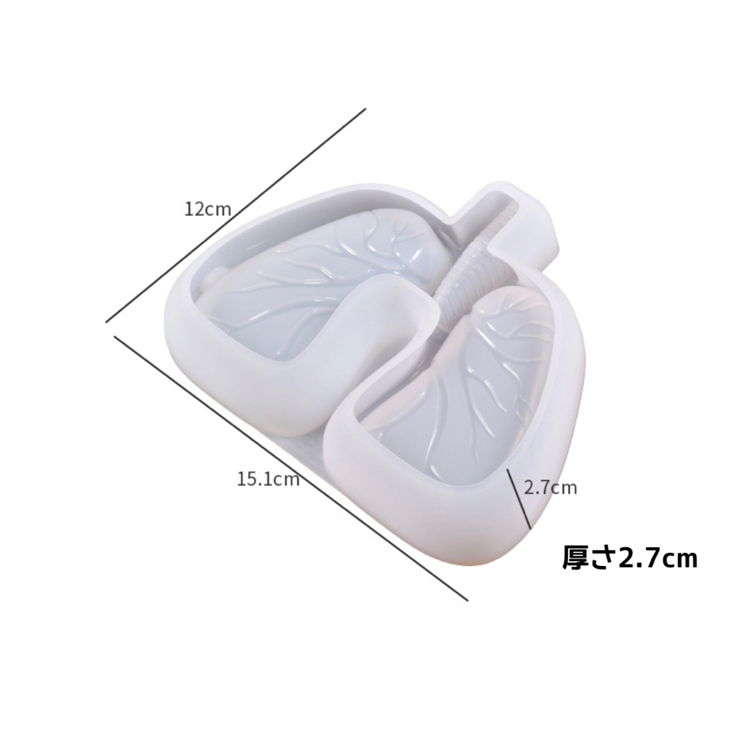 肺の灰皿　シリコンモールド　灰皿　肺皿　小物入れ  ハンドメイドの素材/材料(各種パーツ)の商品写真