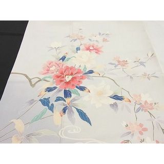 平和屋野田店□訪問着 京友禅 流水枝花文 暈し染め 逸品 n-ip1282の ...