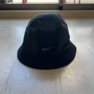 ナイキ(NIKE)の00s nikeナイキフリースバケットハットデナリブラック古着ストリートロゴ(ハット)