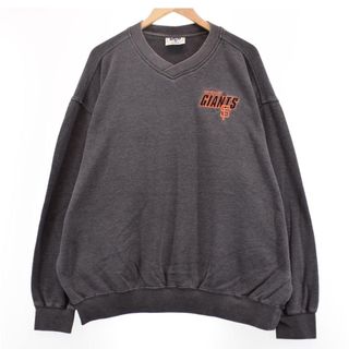 リー(Lee)の古着 リー Lee MLB SAN FRANCISCO GIANTS サンフランシスコジャイアンツ Vネックスウェット トレーナー メンズXL /eaa353288(スウェット)