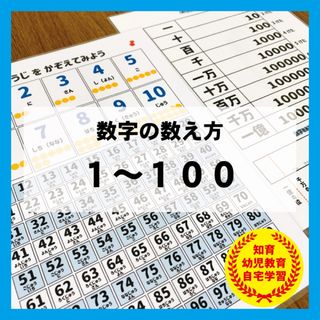 数字　1〜100 数え方　読み方　算数　知育教材　幼児教育(知育玩具)