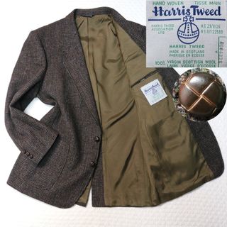 ハリスツイード(Harris Tweed)の【90's カナダ製】ハリスツイード　くるみボタン　テーラードジャケット(テーラードジャケット)