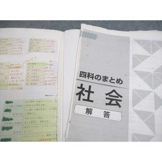 VF01-100 日能研 四科のまとめ 国語/算数/理科/社会/解答と解説 841121-6 計4冊 50R2D