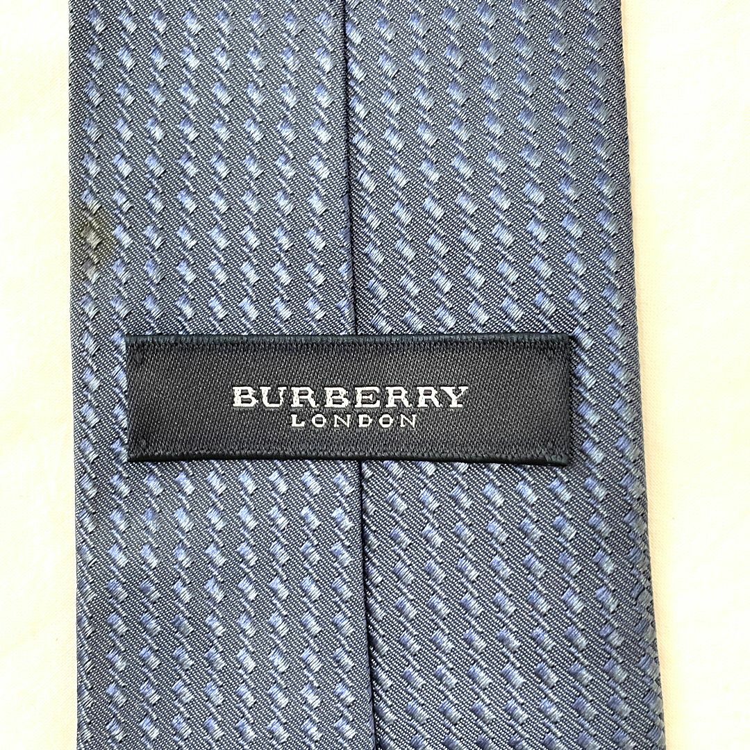 BURBERRY(バーバリー)の【BURBERRY LONDON】ネクタイ シルク100% ホースロゴ刺繍 青 メンズのファッション小物(ネクタイ)の商品写真