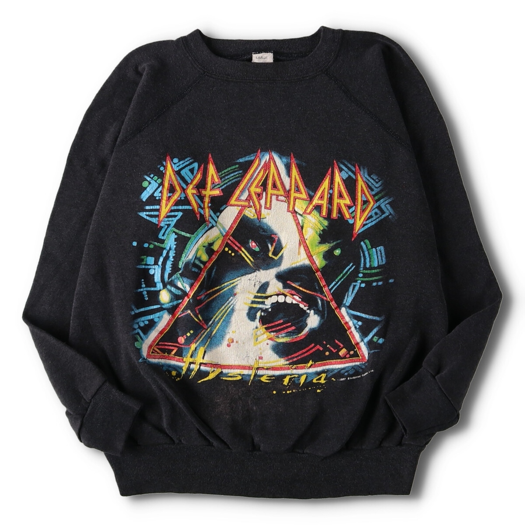 80年代 DEF LEPPARD デフレパード Hysteria TOUR 両面プリント バンド スウェットシャツ トレーナー USA製 メンズS ヴィンテージ /evb002448475cm商品名