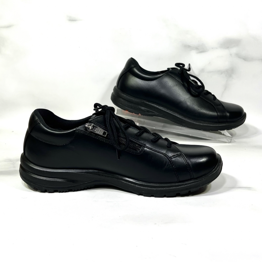 ASAHI Medical Walk（ASAHI SHOES）(アサヒメディカルウォーク)の【美品】ASAHI medical walk レザーシューズ 黒 24.0 4E レディースの靴/シューズ(スニーカー)の商品写真
