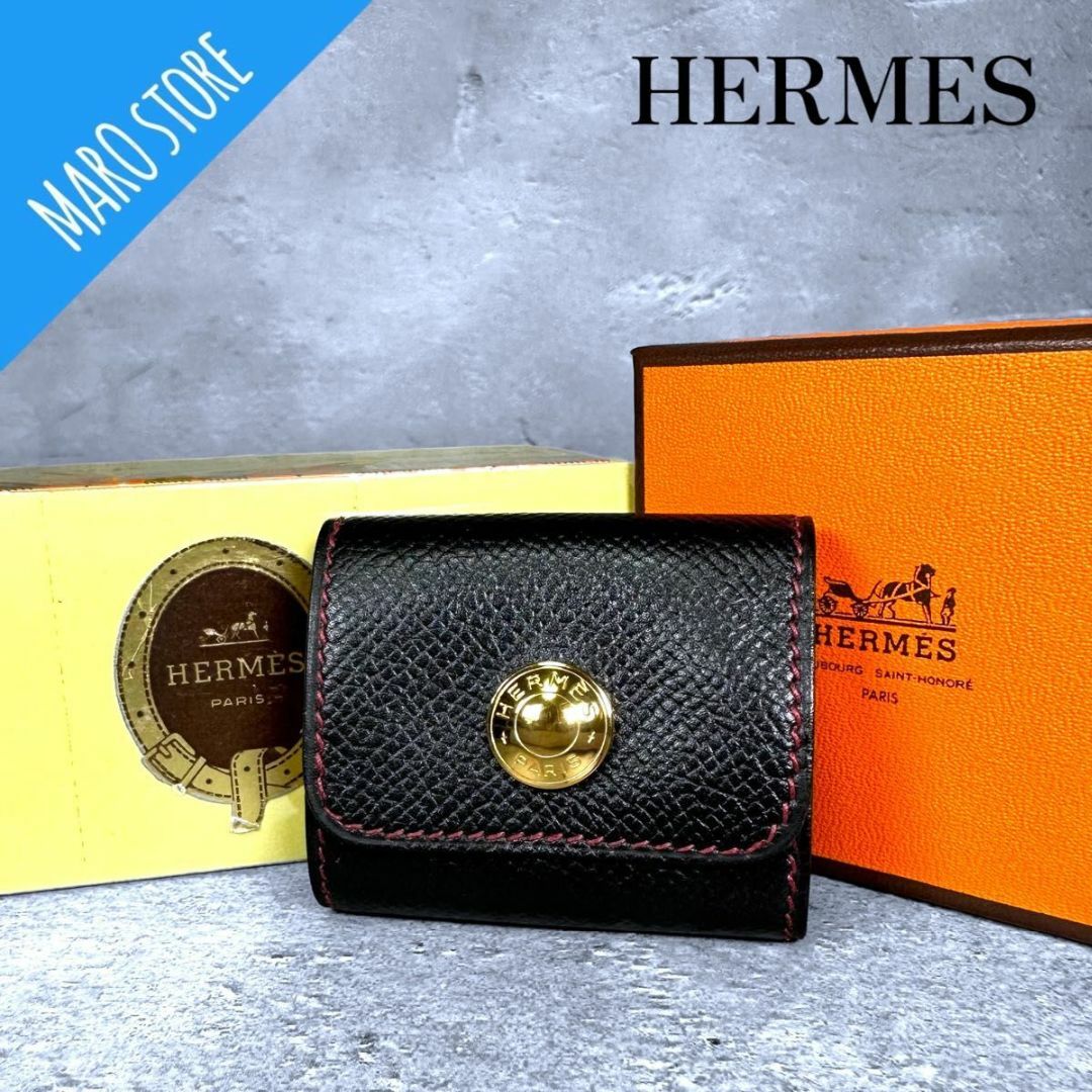 【美品】HERMES ポストイット 付箋 レザーケース 替え付き メモ帳文房具