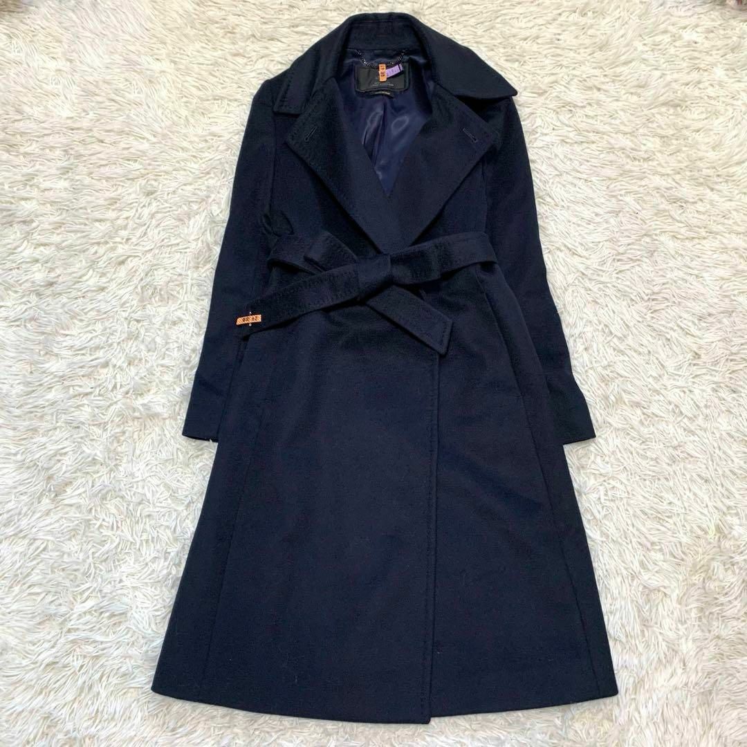 INED - 未使用級 INED イネド カシミヤ100% ラップコート 高級 ベルト
