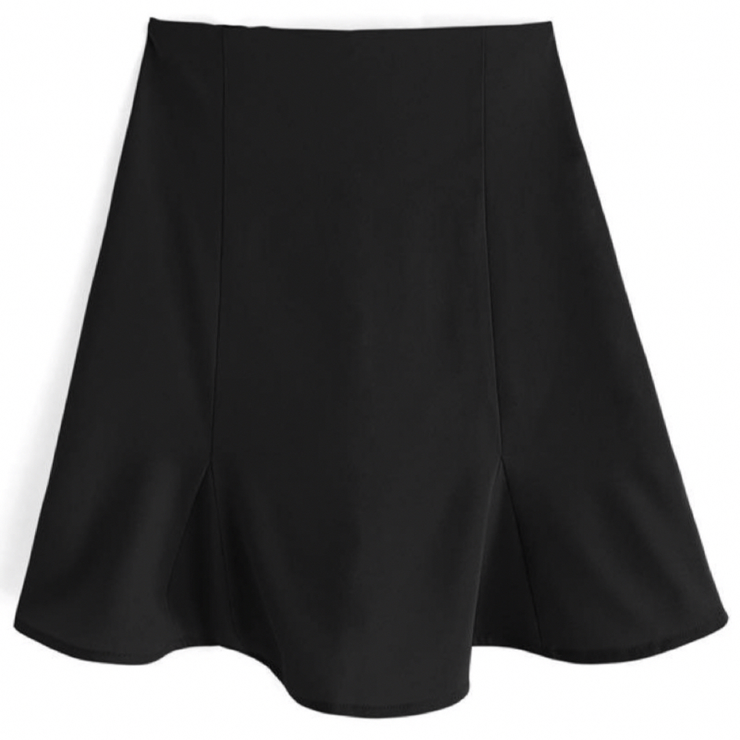 GRL(グレイル)のGRL インパン裏地付きハイウエストマーメイドミニスカート[gm692]ブラック レディースのスカート(ミニスカート)の商品写真