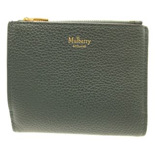 マルベリー(Mulberry)の新品同様 マルベリー コンパクトウォレット レザー グリーン 緑 2つ折り財布 財布 0048【中古】Mulberry(財布)