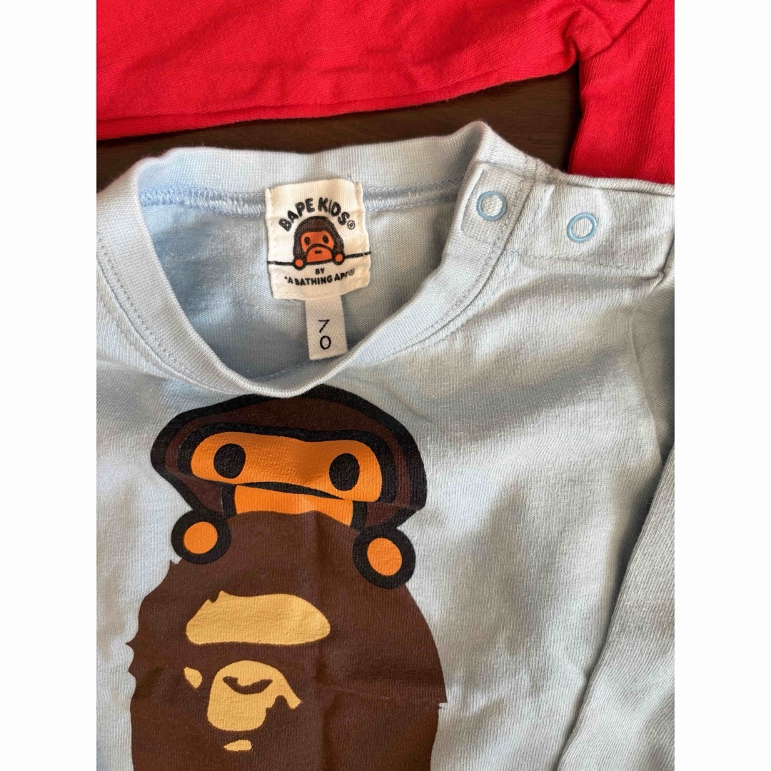 A BATHING APE(アベイシングエイプ)のbape kids ロンT 70 キッズ/ベビー/マタニティのベビー服(~85cm)(Ｔシャツ)の商品写真