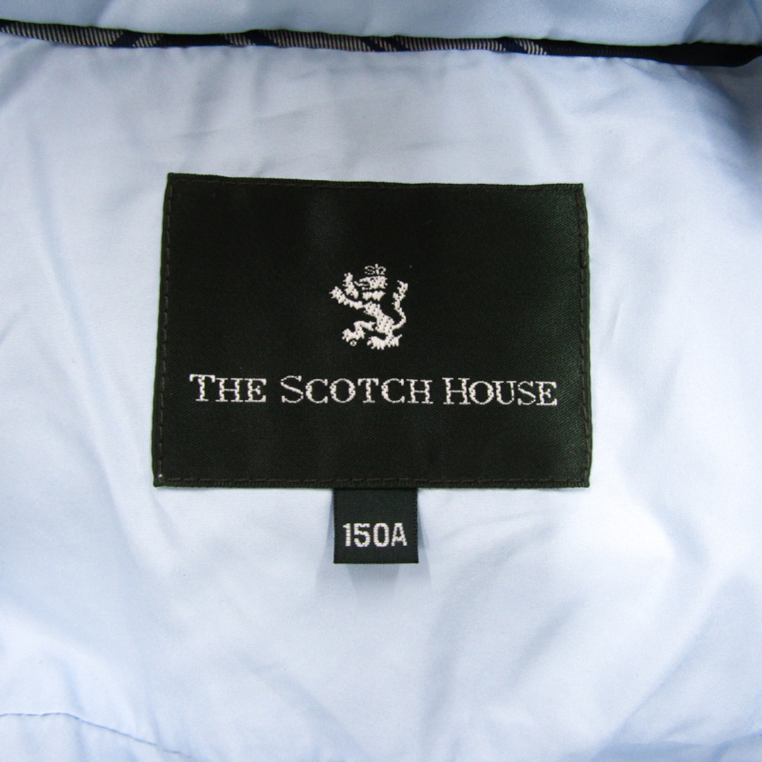 THE SCOTCH HOUSE(ザスコッチハウス)のスコッチハウス ナイロンジャケット コート ファー付き アウター キッズ 女の子用 150Aサイズ ブルー THE SCOTCH HOUSE キッズ/ベビー/マタニティのキッズ服女の子用(90cm~)(ジャケット/上着)の商品写真