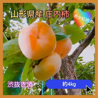 最終セール☆柿 約14個 約2キロ 果物 山形 庄内柿 新鮮ブルーム付【渋抜き済(野菜)