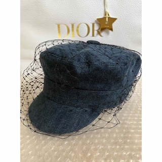 クリスチャンディオール(Christian Dior)の新品未使用 正規品 DIOR ディオール デニムベール付き キャスケット 帽子(キャスケット)