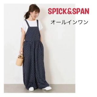 スピックアンドスパン(Spick & Span)の美品　スピックアンドスパン  オールインワン　サロペット(オールインワン)