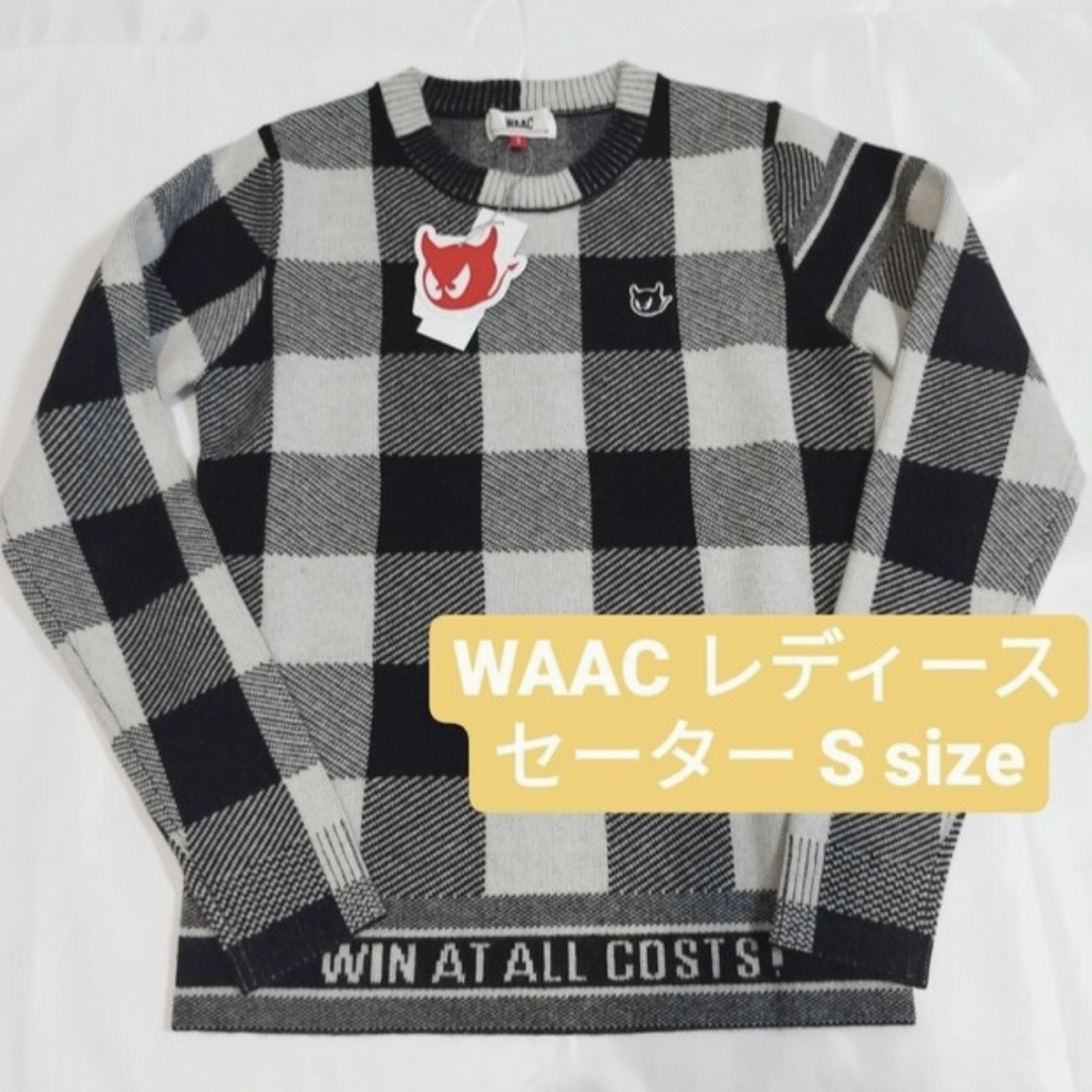 新品 WAAC ゴルフ セーター ブラック M レディース ワック ほりこむ 新品 WAAC ゴルフ セーター ブラック M レディース ワック ほりこむ