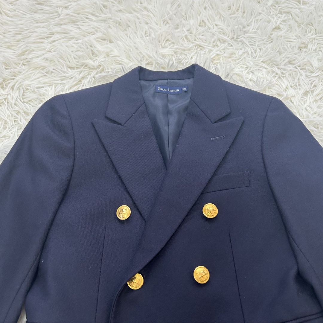 Ralph Lauren(ラルフローレン)の【美品】RalphLauren キッズ ジャケット ダブル 金ボタン 120cm キッズ/ベビー/マタニティのキッズ服男の子用(90cm~)(ドレス/フォーマル)の商品写真