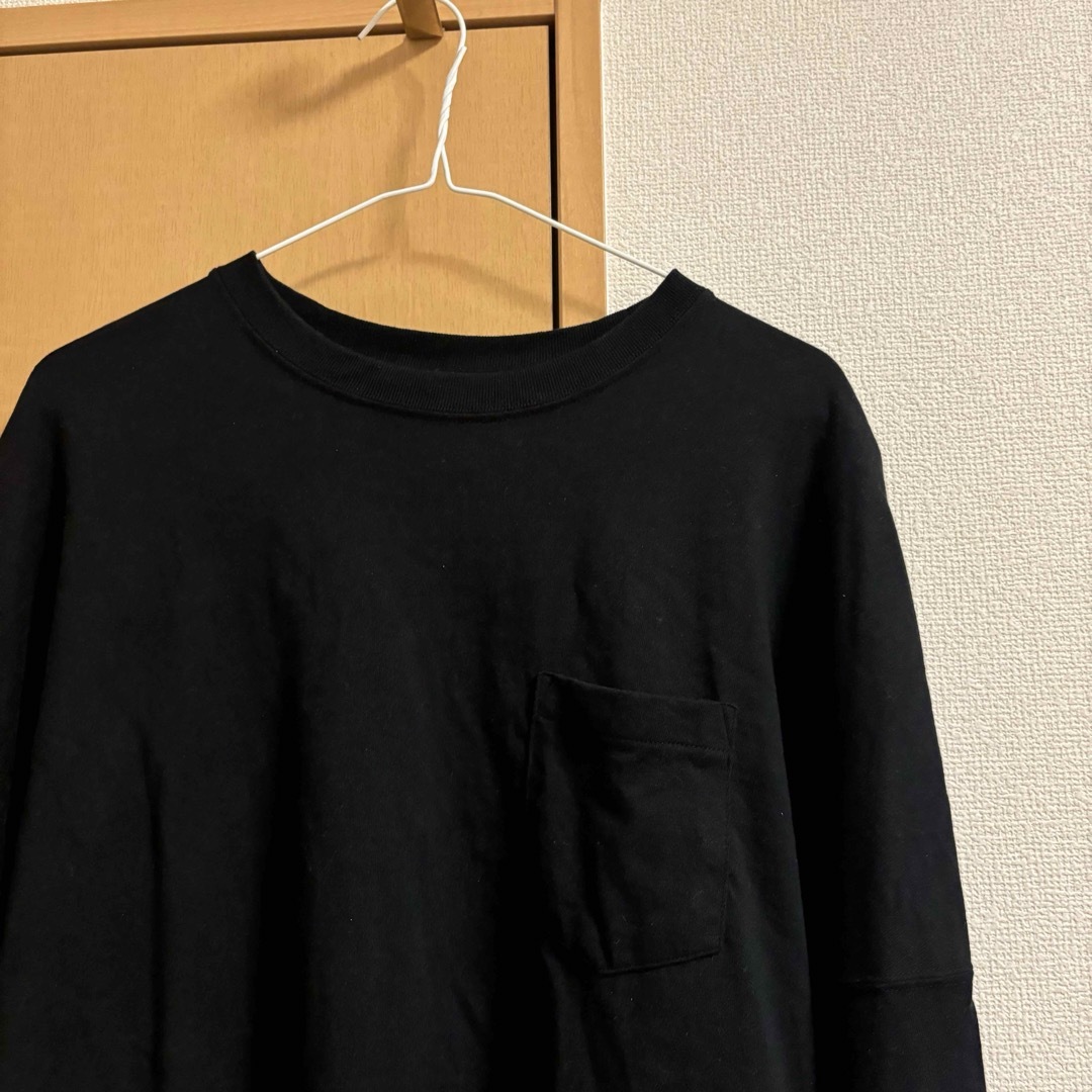 RODEO CROWNS WIDE BOWL(ロデオクラウンズワイドボウル)のRODEO CROWNS ロデオクラウンズ 長袖 ロングTシャツ ブラック メンズのトップス(Tシャツ/カットソー(七分/長袖))の商品写真