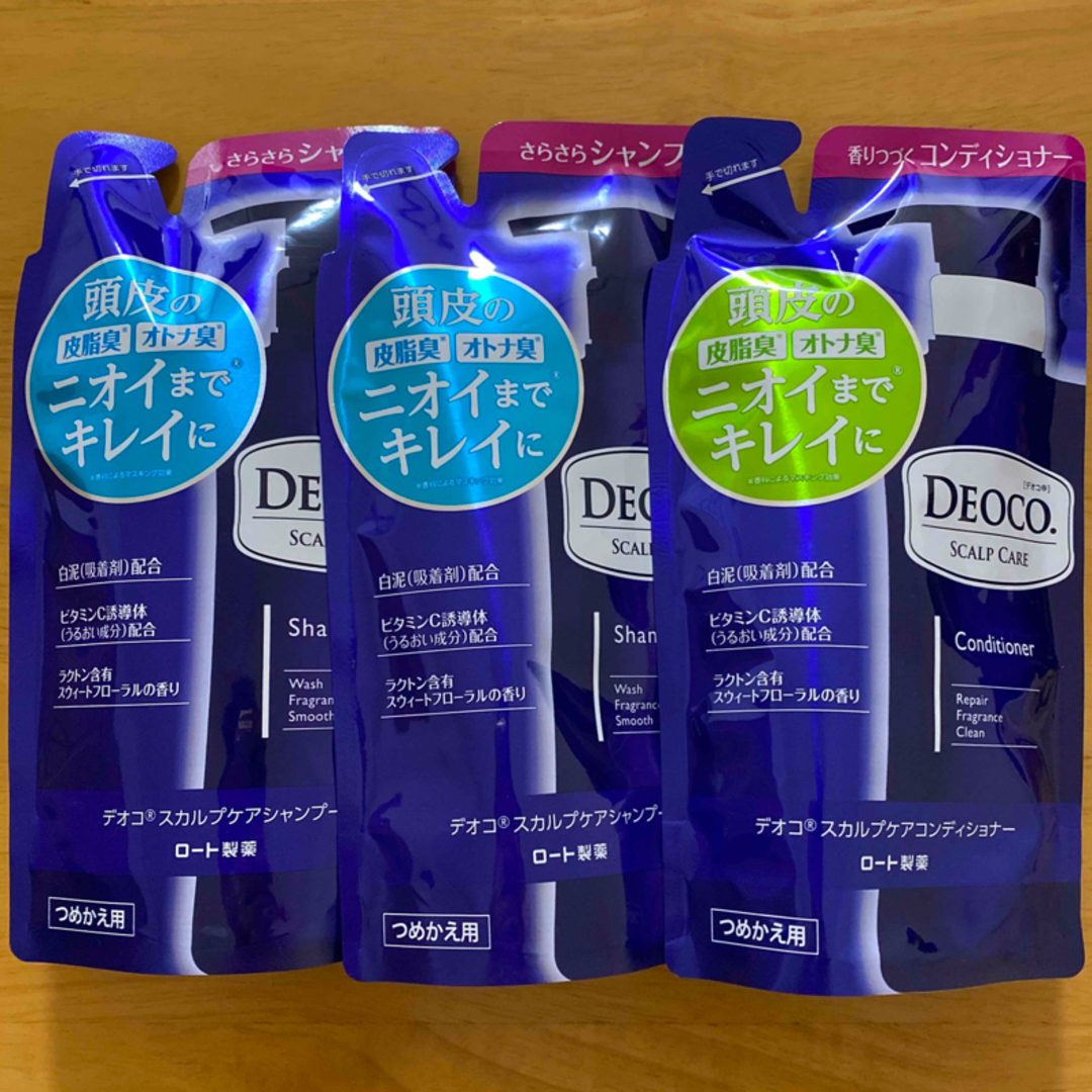 DEOCO（ROHTO）(デオコ)のデオコ　スカルプシャンプー　コンディショナー　詰替え用　セット  コスメ/美容のヘアケア/スタイリング(シャンプー/コンディショナーセット)の商品写真