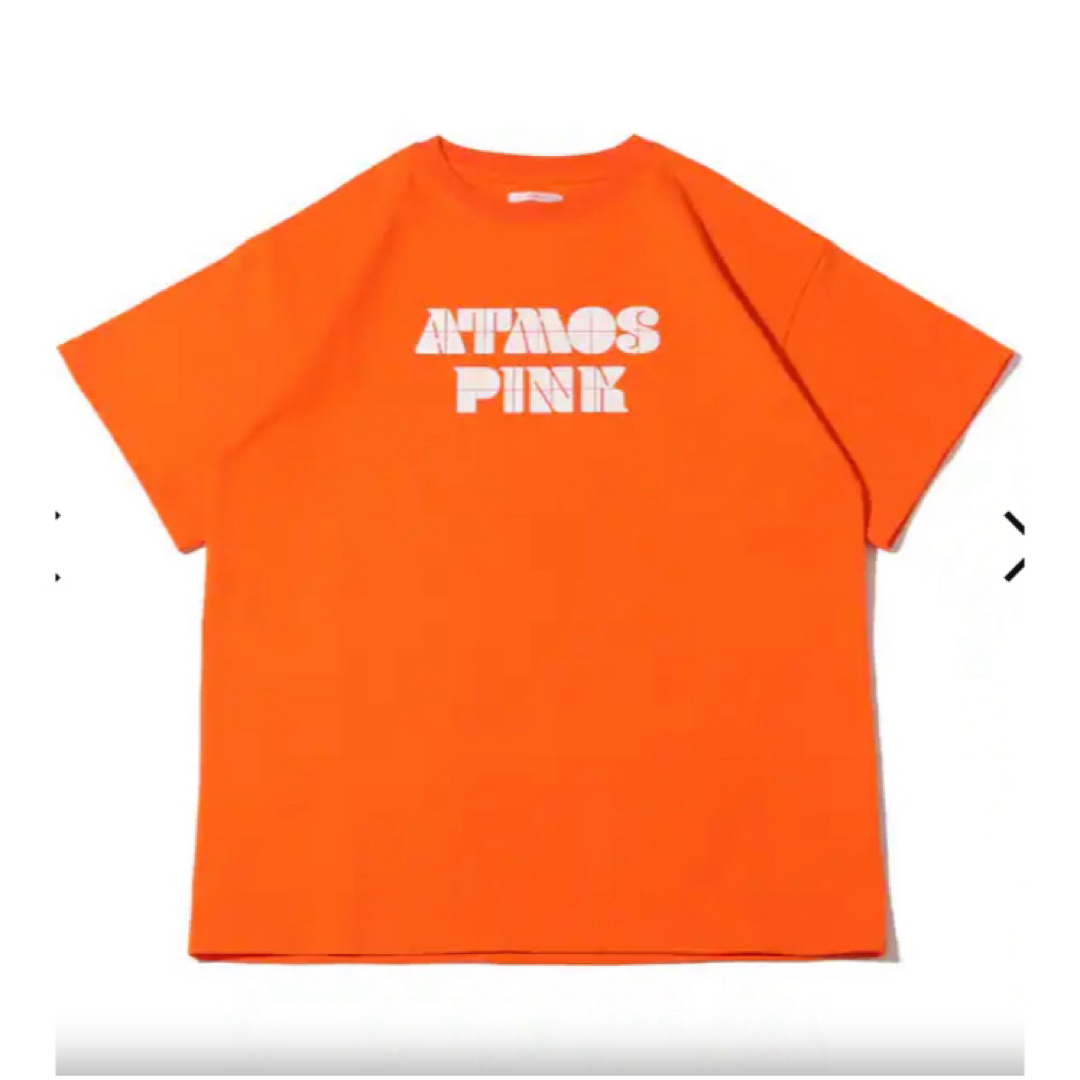 atmos pink(アトモスピンク)のatmos pink パネルロゴ ビッグT ORANGE メンズのトップス(Tシャツ/カットソー(半袖/袖なし))の商品写真