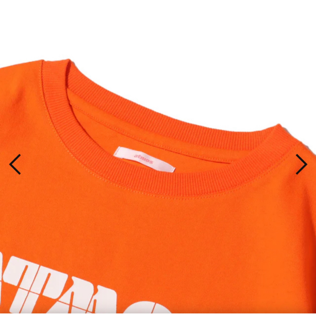 atmos pink(アトモスピンク)のatmos pink パネルロゴ ビッグT ORANGE メンズのトップス(Tシャツ/カットソー(半袖/袖なし))の商品写真