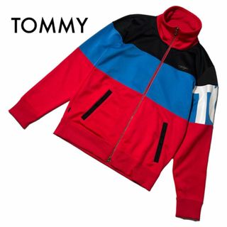 トミー(TOMMY)のトミー ジャージ 上着 メンズL 赤 青 黒 ゴールド スポーツウェア 派手(ジャージ)