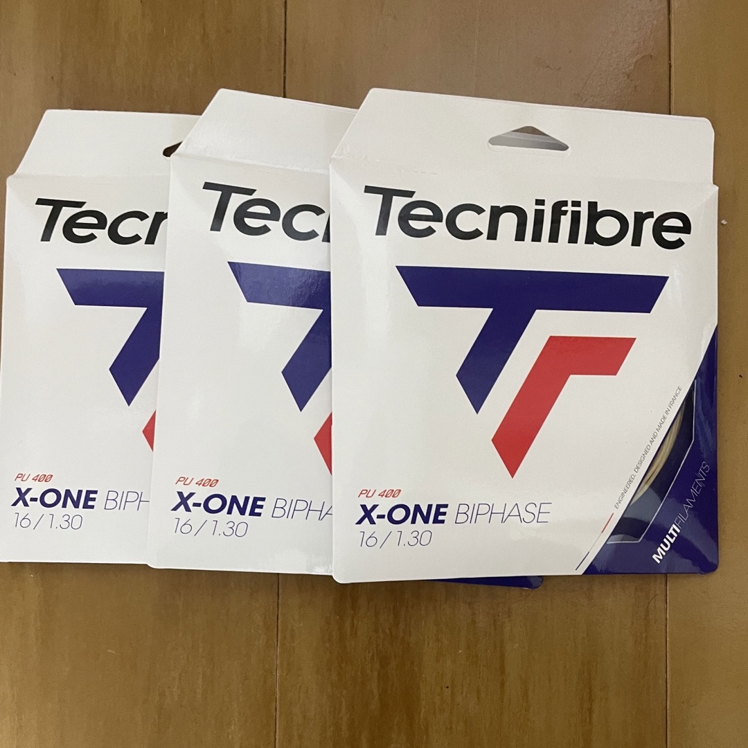 Tecnifibre(テクニファイバー)のR107様テクニファイバー X-ONE 1.30 3張り1.243張りセット スポーツ/アウトドアのテニス(その他)の商品写真