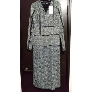 アメリヴィンテージ(Ameri VINTAGE)のameri vintage タグ付きヴィンテージ ジャガード ドレス(ロングドレス)