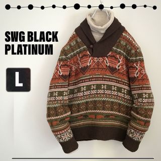 スワッガー(SWAGGER)のSWG BLACK PLATINUM★スワッガー★ショールカラーセーター(ニット/セーター)