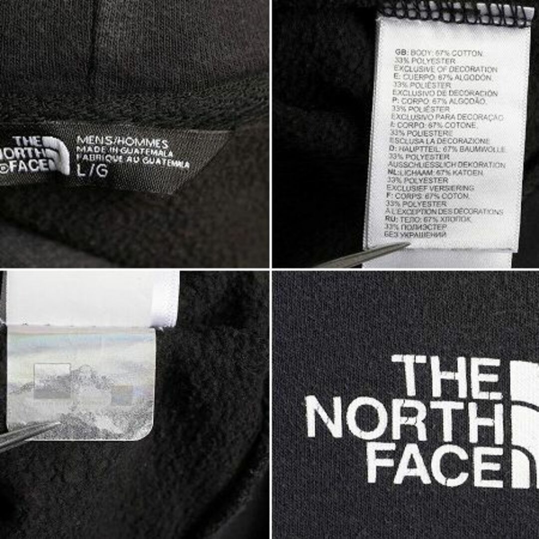 THE NORTH FACE(ザノースフェイス)のUS企画 ノースフェイス 両面 プリント スウェット フード パーカー L 黒 メンズのトップス(パーカー)の商品写真