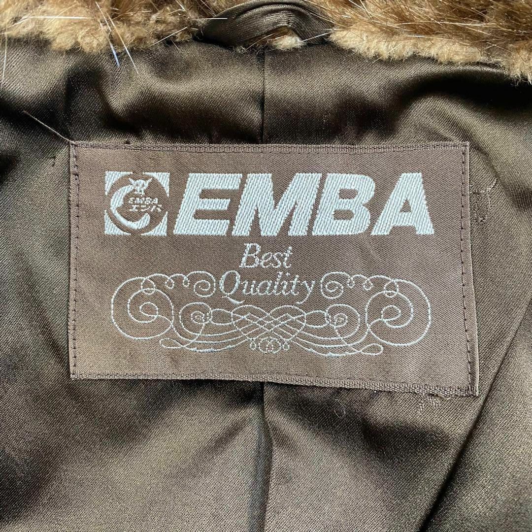EMBA エンバ　最高級・美品✨ビーバー　ファー　ハーフ　コート　毛皮　ブラウン